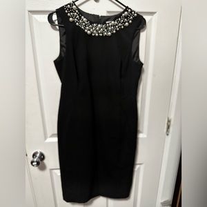 Calvin Klein Faux Pearl Adorned Sheath Dress